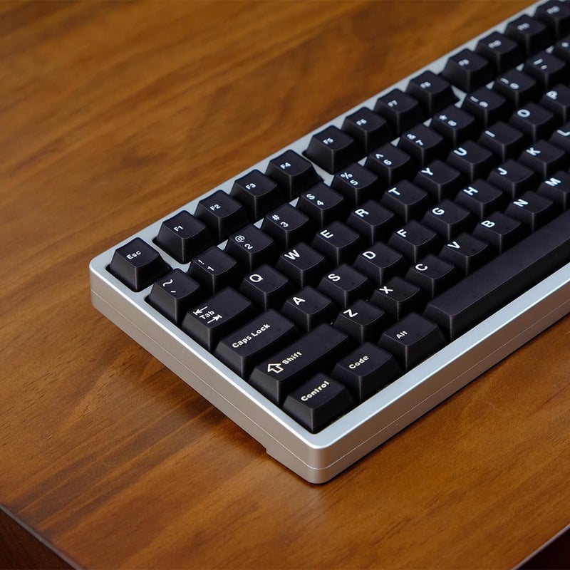 Sumgsn 114 Keys Doubleshot Translucent Keycaps Cherry Profile Black Keycap Set Fit for 61/64/87 Cherry Mx Switches Mechanical Keyboard - Image 4